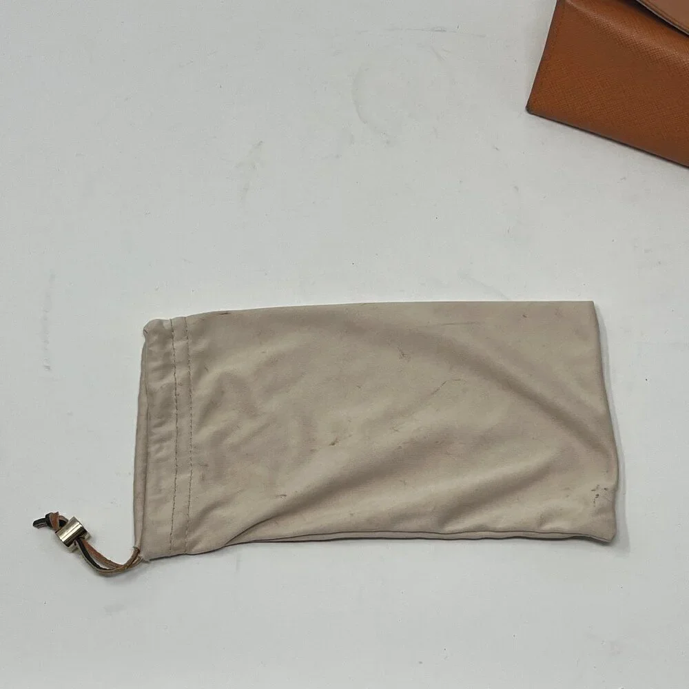 Tory Burch sunglasses glasses case orange soft logo
